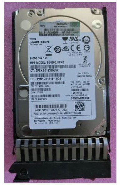 HPE MSA 787647-001 900GB 10kRPM 2.5in SAS 12Gbps Enterprise HDD