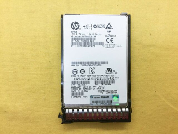 HPE MO0800JEFPB-SC 800GB 2.5in ME SAS-12G EM Write Intensive G8 G9