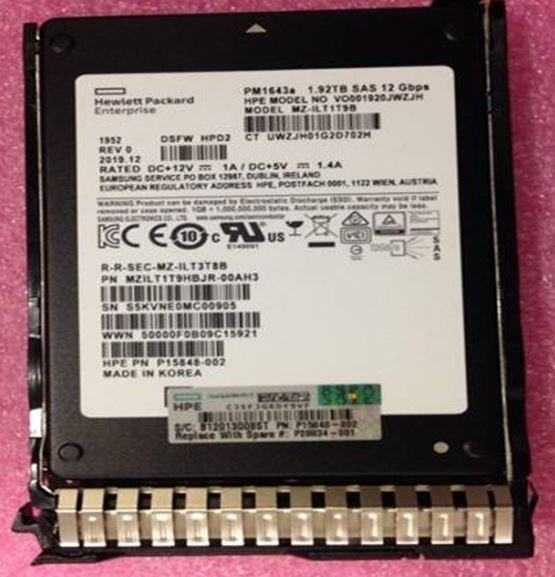 HPE P19905-H21 1.92TB 2.5inch SFF Digitally Signed Firmware SAS-12Gbps Smart Carrier Read Intensive Solid State Drive for ProLiant Gen9 Gen10 Servers (New Bulk Pack with 90 Days Warranty)