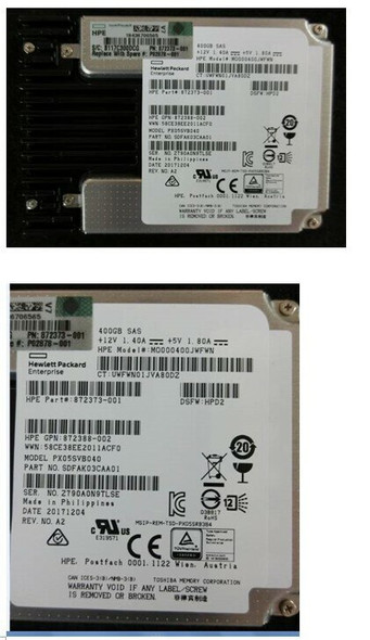 HPE MO000400JWTBQ-SC 400GB 2.5in DS SAS-12G Mixed Use G8 G9 G10 