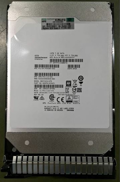 HPE P11185-001 14TB 7200RPM 3.5in DS SATA-6G SC Midline G9