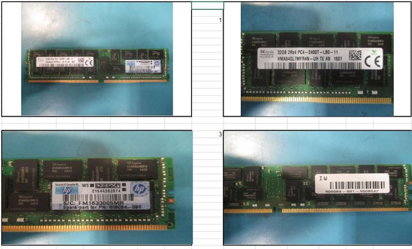 HPE 819414-001 32GB Dual Rank x4 PC4-2400T-L Reg LRDIMM Smart