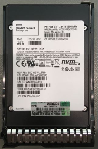 HPE 764906-B21 1.2TB 2.5in NVMe PCIe SCN VE Read Intensive G9 G10