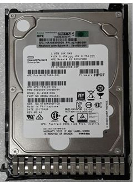 HPE EG1800JEHMD-SC 1.8TB 10000RPM 2.5inch SFF 512e Dual Port SAS-12Gbps Enterprise Hard Drive for ProLiant Gen8 Gen9 Gen10 Servers (Brand New with 3 Years Warranty)