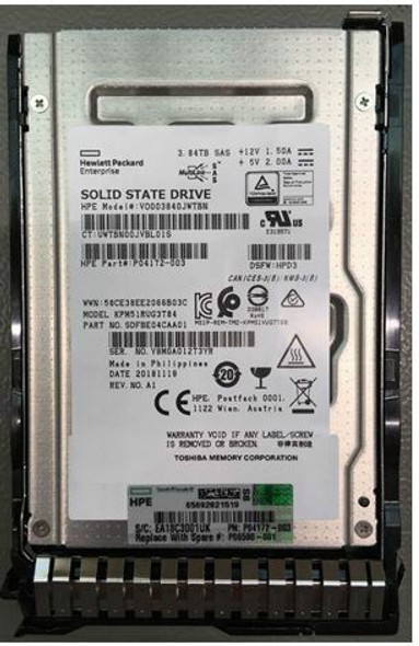 HPE P04521-X21 3.84TB 2.5inch SFF MLC Digitally Signed Firmware SAS-12Gbps SC Read Intensive Solid State Drive for ProLiant Gen9 Gen10 Servers (New Sealed Spare with 1 Year Warranty)