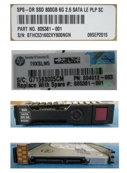 HPE 804625-B21 800GB 2.5in PLP SATA-6G SC Mixed Use G8 G9 SSD