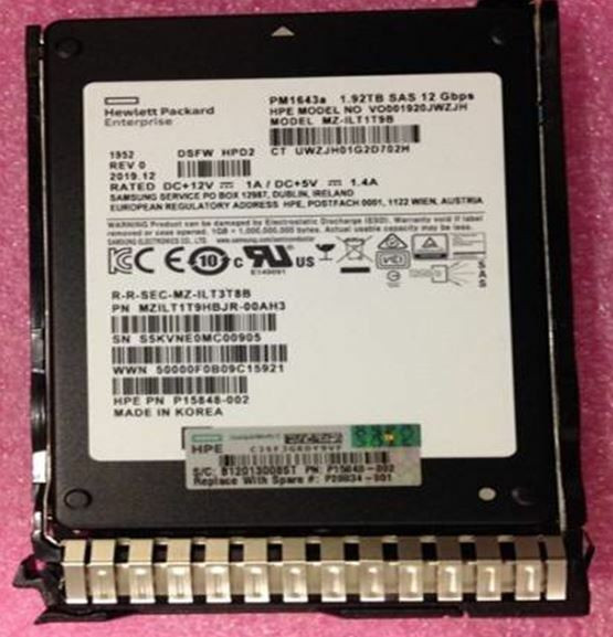 HPE P19905-X21 1.92TB 2.5inch SFF Digitally Signed Firmware SAS-12Gbps Smart Carrier Read Intensive Solid State Drive for ProLiant Gen9 Gen10 Servers (New Bulk Pack with 90 Days Warranty)