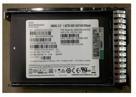 HPE P18436-B21 1.92TB 2.5in DS SATA-6G SC MV Mixed Use G10 SSD