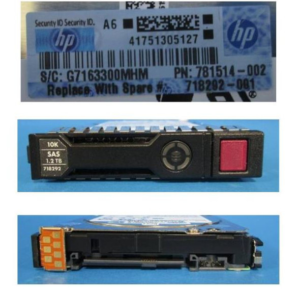 HPE 796365-004-SC 1.2TB 10kRPM 2.5in SAS-6G Enterprise G8 G9 G10