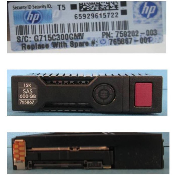 HPE 744995-003-SCC 600GB 15000RPM 3.5inch LFF SAS-12Gbps SCC Enterprise Hard Drive for ProLiant Gen8 Gen9 Gen10 Servers (Refurbished - Grade A with 30 Days Warranty)