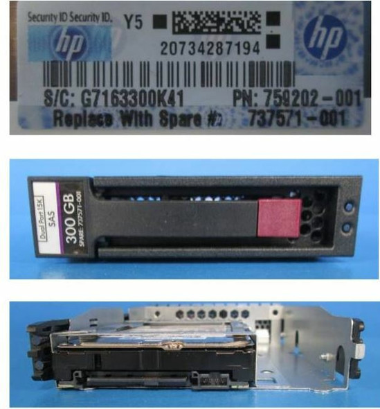 HPE EH000300JWCPK 300GB 15kRPM 3.5in SAS-12G Enterprise G4-G7 HDD