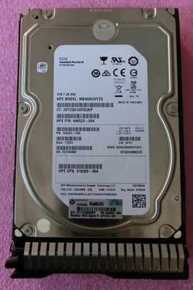 HPE 872487-K21 4TB 7200RPM 3.5in SAS 12G SC Midline G9 G10 HDD