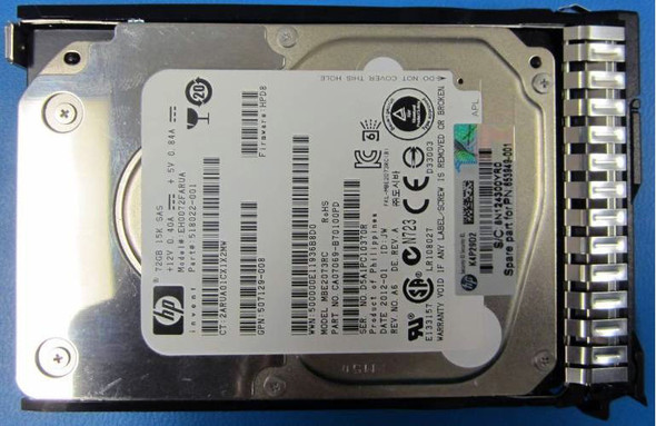 HPE 507129-010-SC 146GB 15kRPM 2.5in SAS-6G SC Enterprise G8 G9