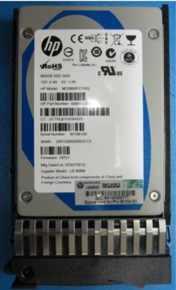 HPE 691024-001 800GB 2.5inch SFF SAS-6Gbps Standard Carrier Enterprise Mainstream Solid State Drive for ProLiant Gen2 to Gen7 Servers (Refurbished - Grade A with 30 Days Warranty)