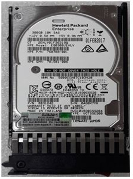 HPE 785412-001 300GB 10000RPM 2.5inch Small Form Factor Dual Port SAS-12Gbps Enterprise Hard Drive for ProLiant Generation1 to Generation7 Servers (Grade A with 30 Days Warranty)