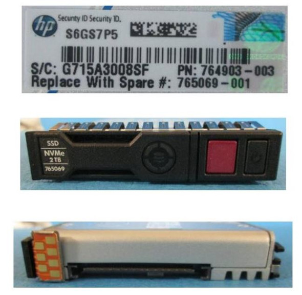 HPE 764908-B21 2TB 2.5in NVMe PCIe SCN ME Read Intensive G9 G10