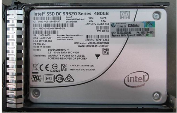 HPE P04954-001-SC 480GB 2.5in DS SATA-6G Read Intensive G9 G10 SSD