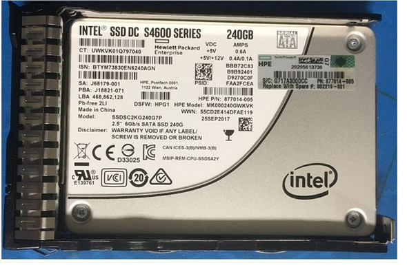 HPE 880295-X21 240GB 2.5in DS SATA-6G SC Mixed Use G9 G10 SSD