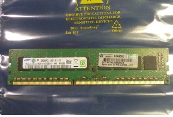 HPE 647658-081 8GB (1x8GB) Dual Rank x8 1333MHz 240-Pin PC3L-10600E DDR3-1333 Unbuffered CL9 ECC DIMM SDRAM Low Voltage Memory Kit for ProLiant Gen8 Servers (Refurbished - Grade A with 30 Days Warranty)
