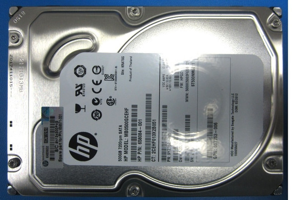 HPE MB0500GCEHE 500GB 7200RPM 3.5in SATA-6G Midline G9 G10