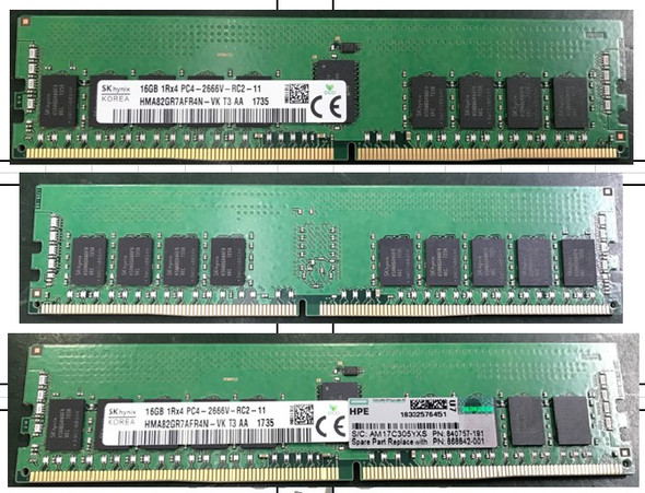 HPE 840757-091 16GB 1-Rank x4 DDR4-2666MHz CL19 ECC Reg