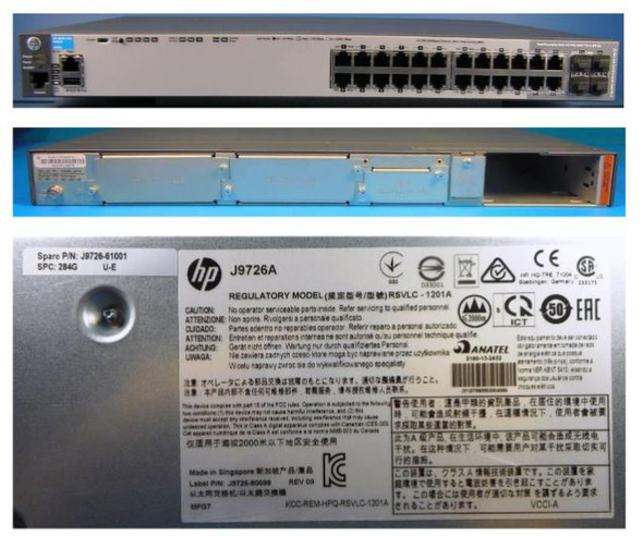 HPE Aruba J9726-61001 2920-24G 24Port PoE+ Gigabit Ethernet