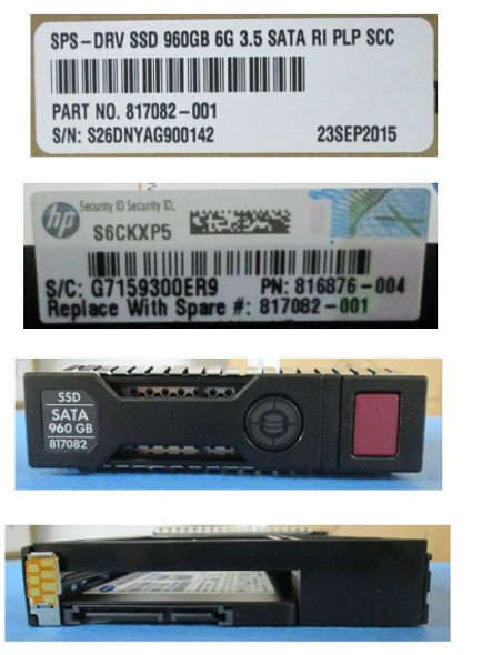 HPE 816913-B21 960GB 3.5in SATA-6G SCC Read Intensive G8 G9 G10