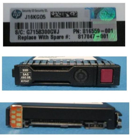 HPE 817047-001 480GB 2.5in SAS-12G SC Read Intensive G9 G10 SSD