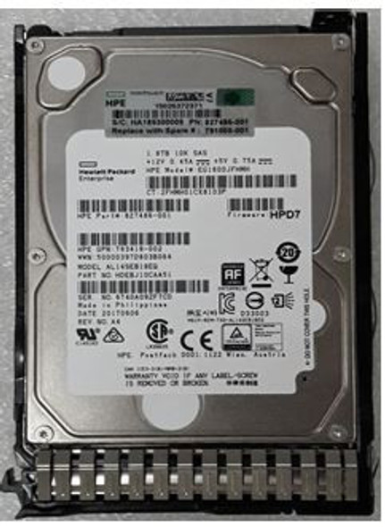 HPE EG1800JEMDB-SC 1.8TB 10000RPM 2.5inch SFF 512e Dual Port SAS-12Gbps SC Enterprise Hard Drive for ProLiant Gen8 Gen9 Gen10 Servers (Refurbished - Grade A with 30 Days Warranty)