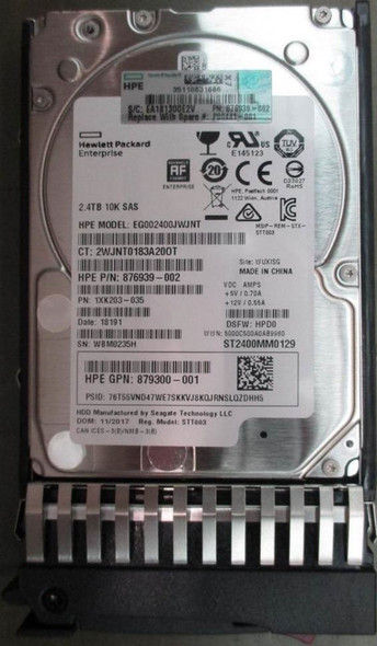 HPE MSA 876937-002 2.4TB 10kRPM 2.5in SAS-12G Enterprise HDD