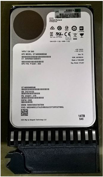 HPE P12341-003 14TB 7200RPM 3.5inch Large Form Factor 512e SAS-12Gbps Midline Hard Drive for Modular Smart Array 2040/2052 LFF SAN Storage (New Sealed Spare with 1 Year Warranty)