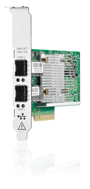 HPE 656244-001 10Gb Ethernet Dual-Port PCI Express 2.0 x8 530SFP+ Network Adapter with both Brackets for ProLiant Gen7 Gen8 Gen9 Gen10 & Apollo Gen9 Servers (New Bulk with 1 Year Warranty)
