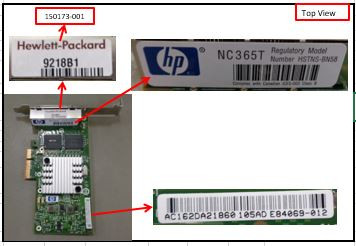 HPE 593722-B21 NC365T 4-Port 1Gb Ethernet G6 G7 G8 Server Adapter