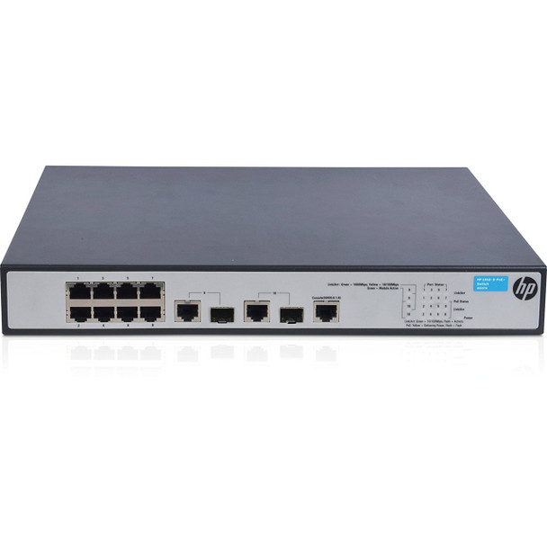 HPE Procurve JG537A 1910-8-G PoE+ Ethernet Ports 2 Combo Gigabit SFP 8 PoE+ Ethernet Ports Managed Switch (Grade A with 30 Days Warranty)