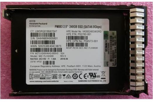 HPE P05319-001 240GB 2.5in DS SATA-6G SC Read Intensive G9 G10 SSD