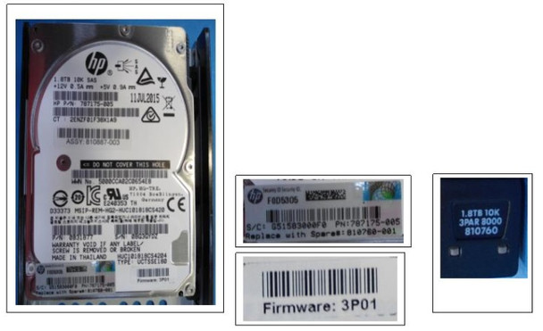 HPE 840460-001 1.8TB 10000RPM 2.5inch SFF Dual Port SAS-6Gbps 3PAR Hard Drive for StoreServ 8000 Series Enclosures (New Sealed Spare with 1 Year Warranty)