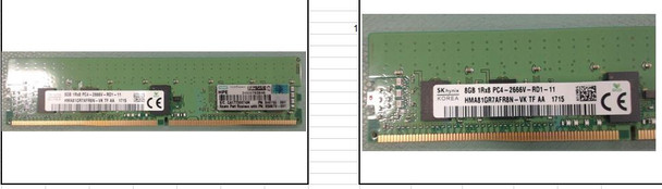 HPE 815097-B21 8GB 2666MHz PC4-21300 DIMM 288-Pin Single Rank ECC Registered CL19 DDR4 SDRAM Smart Memory Module for ProLiant Gen10 Servers (New Bulk with 1 Year Warranty)