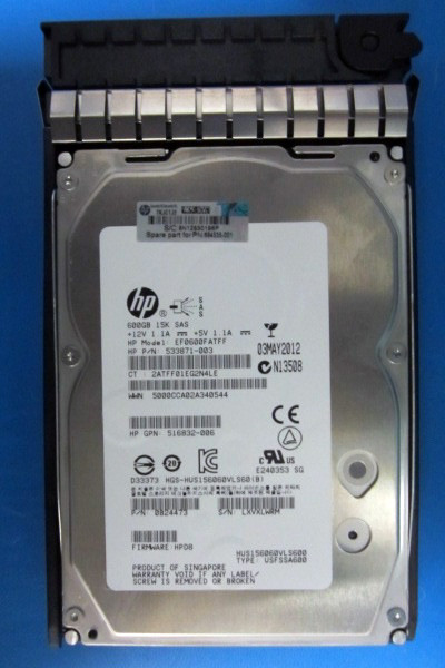 HPE EVA P6000 583718-001 600GB 15kRPM 3.5in DP SAS-6G Midline HDD