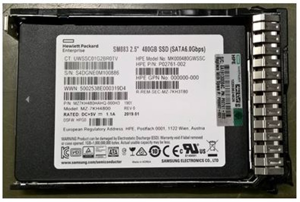 HPE P09712-B21 480GB 2.5inch SFF MLC Digitally Signed Firmware SATA-6Gbps Smart Carrier Mixed Use Solid State Drive for ProLiant Gen9 Gen10 Server (Brand New with 3 Years Warranty)