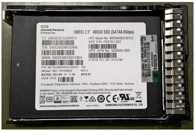 HPE P09907-001 480GB 2.5inch SFF MLC Digitally Signed Firmware SATA-6Gbps Smart Carrier Mixed Use Solid State Drive for ProLiant Gen9 Gen10 Server (New Bulk Pack with 90 Days Warranty)