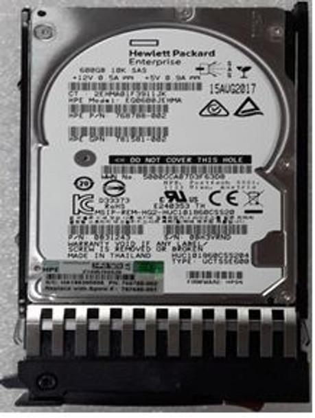 HPE EG000600JWEBH 600GB 10000RPM 2.5inch SFF Dual Port SAS-12Gbps Enterprise Hard Drive for MSA 1040/2040 SAN Storage (New Bulk Pack with 90 Days Warranty)