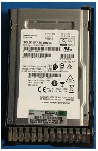 HPE P06583-001 6.4TB 2.5inch SFF Digitally Signed Firmware MLC SAS-12Gbps Smart Carrier Mixed Use Solid State Drive for ProLiant Gen10 Servers (Brand New with 3 Years Warranty)