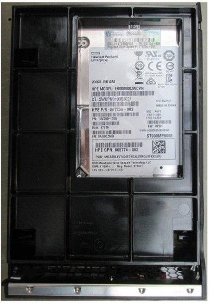 HPE 868774-002-LPC 900GB 15000RPM 3.5inch LFF Digitally Signed Firmware 512n SAS-12Gbps Enterprise Hard Drive for ProLiant Gen9 Gen10 Servers (New Bulk Pack with 90 Days Warranty)