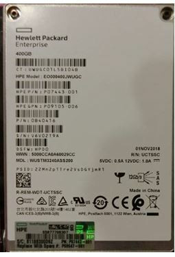 HPE P09098-H21 400GB 2.5inch Small Form Factor Digitally Signed Firmware SAS-12Gbps Smart Carrier Write Intensive Solid State Drive for ProLiant Gen9 Gen10 Server (New Bulk Pack with 90 Days Warranty)