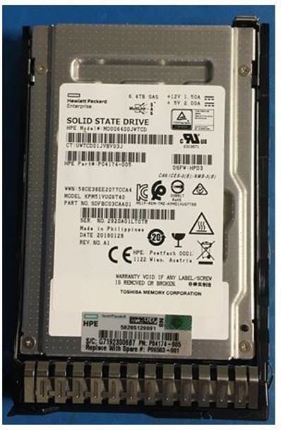 HPE P04539-H21 6.4TB 2.5inch SFF Digitally Signed Firmware MLC SAS-12Gbps Smart Carrier Mixed Use Solid State Drive for ProLiant Gen10 Servers (Brand New with 3 Years Warranty)