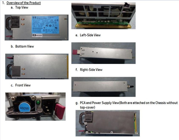 HPE DPS-460EB 460Watt 100V-240V AC High Efficiency Common Slot Power Supply for ProLiant Gen6 Gen7 Gen8 Gen9 Servers (Grade A with 30 Days Warranty)