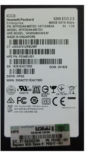 HPE VK000480GWSXF-SC 480GB 2.5in DS SATA-6G Read Intensive G9 G10