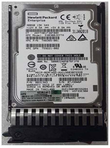 HPE 785407-001 300GB 15000RPM 2.5inch Small Form Factor SAS-12Gbps Dual Port Enterprise Internal Hard Drive for ProLiant Gen1 to Gen7 Server and Storage Arrays (Grade A with 30 Days Warranty)