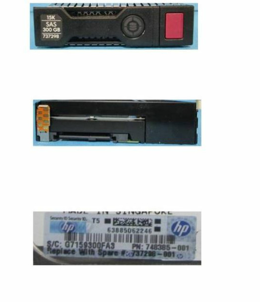 HPE 748385-001-SCC 300GB 15000RPM 3.5inch LFF SAS-12Gbps Smart Carrier Converter Enterprise Hard Drive for ProLiant Gen8 Gen9 Servers (Refurbished - Grade A with 30 Days Warranty)
