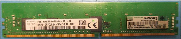 HPE P03049-091 8GB 2933MHz PC4-23400 DIMM 288-Pin Single Rank ECC Registered CL21 DDR4 SDRAM Smart Memory Module for ProLiant Gen10 Servers (Refurbished - Grade A with 30 Days Warranty)